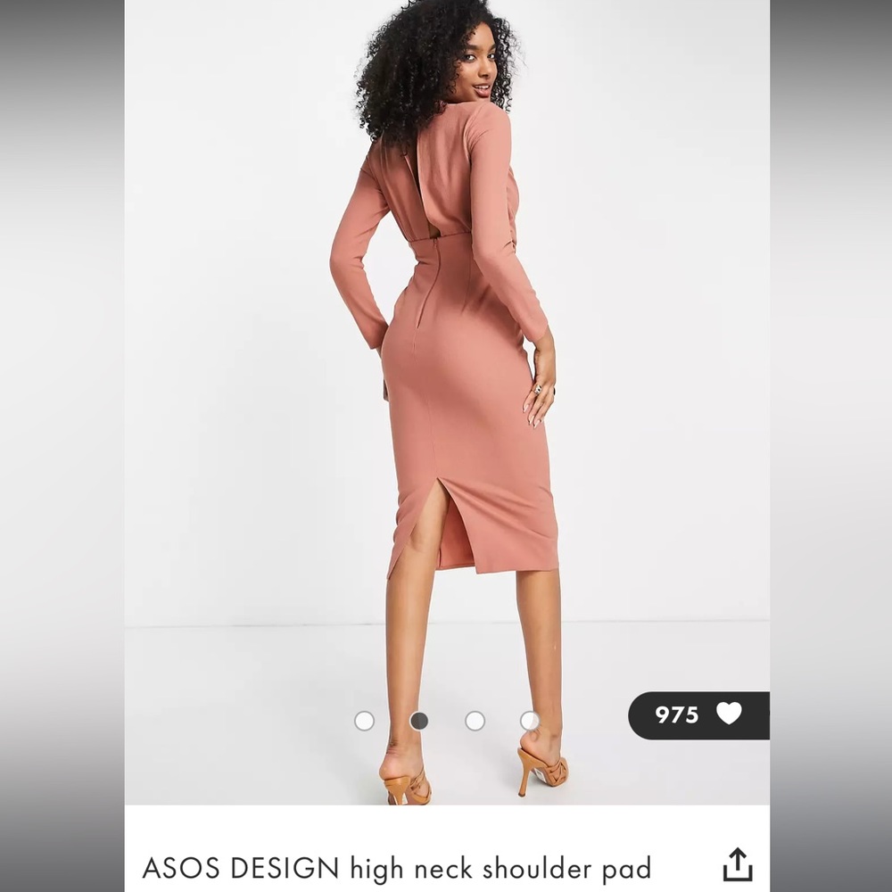 ASOS high neck twist front midi dress size 6 NWT